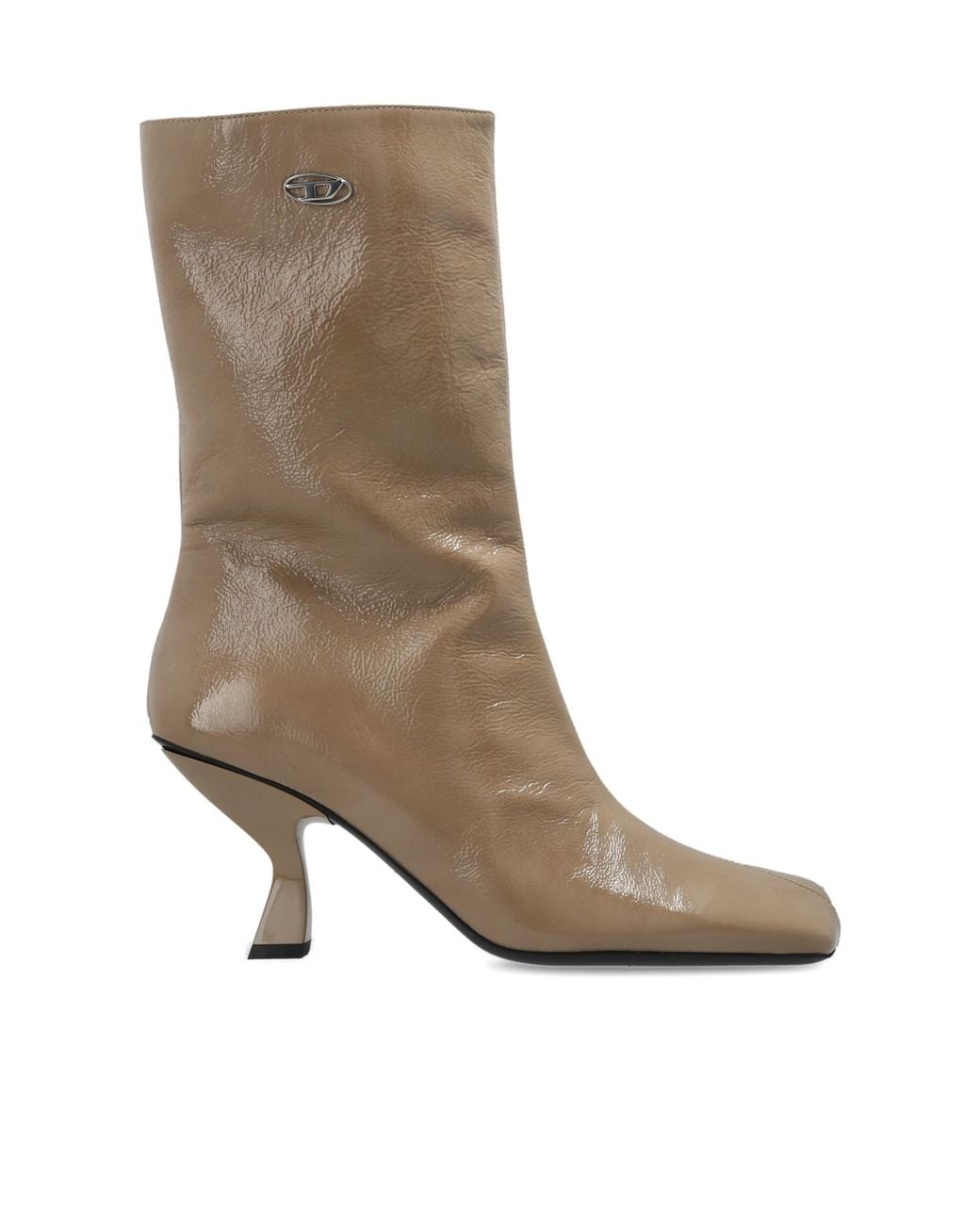 DIESEL Brown Heeled Ankle Boots 'D-Amber Tube 75'