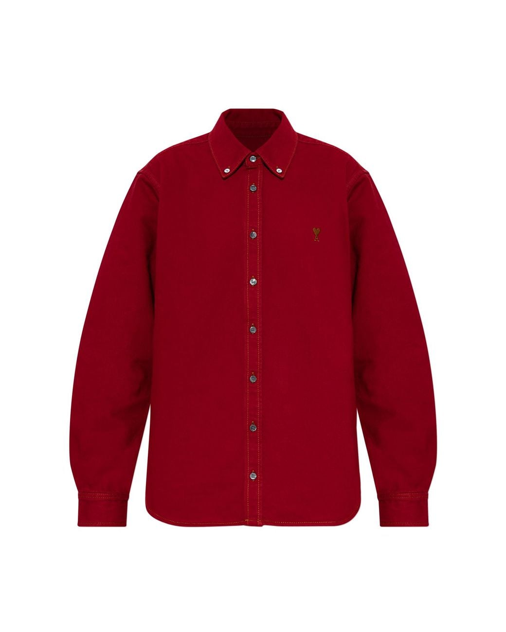 AMI Red Denim Shirt