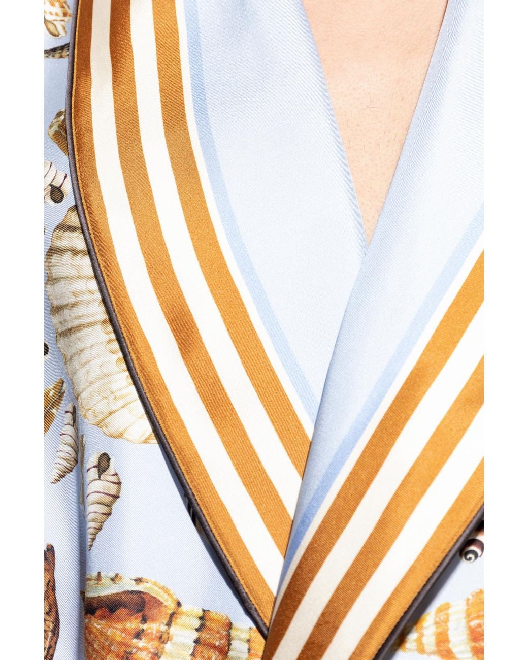 Dolce & Gabbana White Silk Robe for men