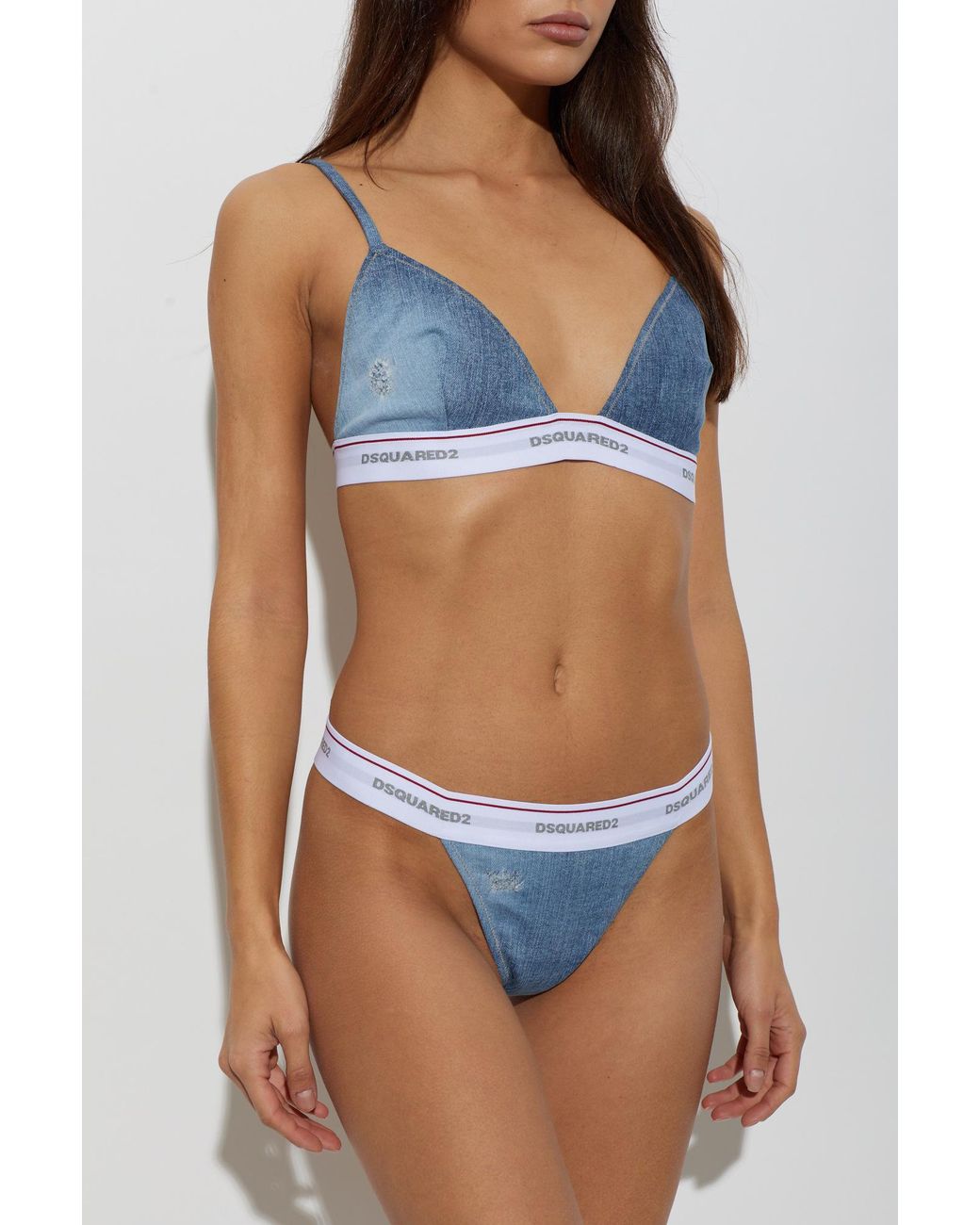DSquared² Blue Logo Thongs