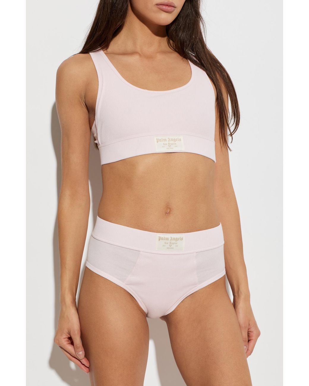Palm Angels Pink Cotton Lingerie Top
