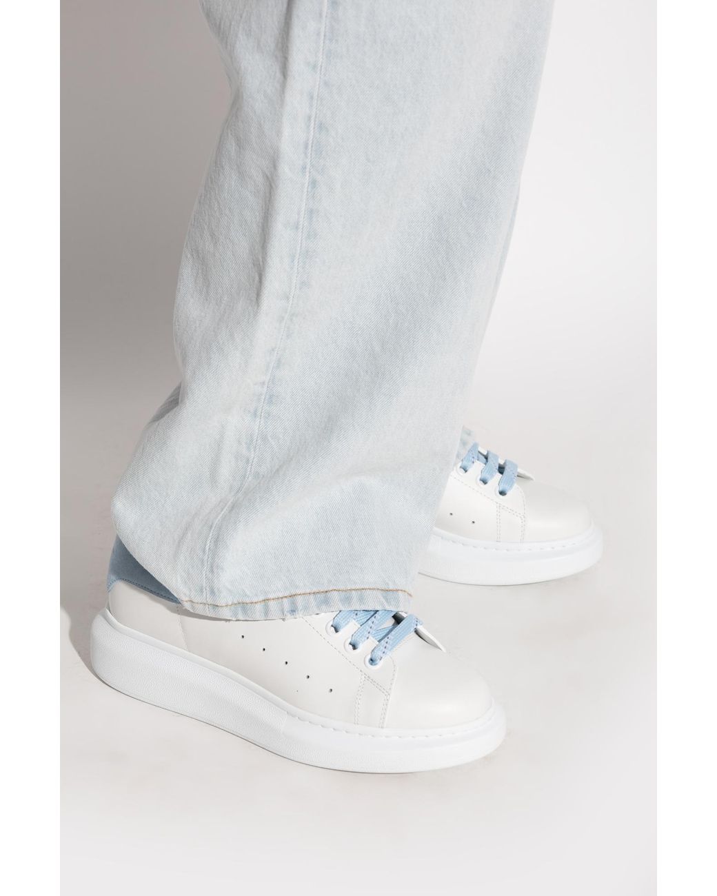 McQueen White Sports Shoes With Logo