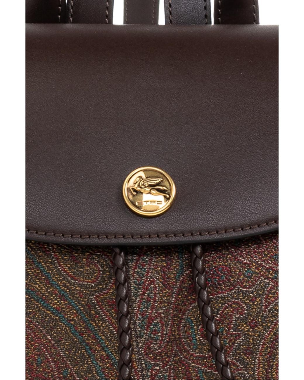 Etro Brown Backpack With Logo