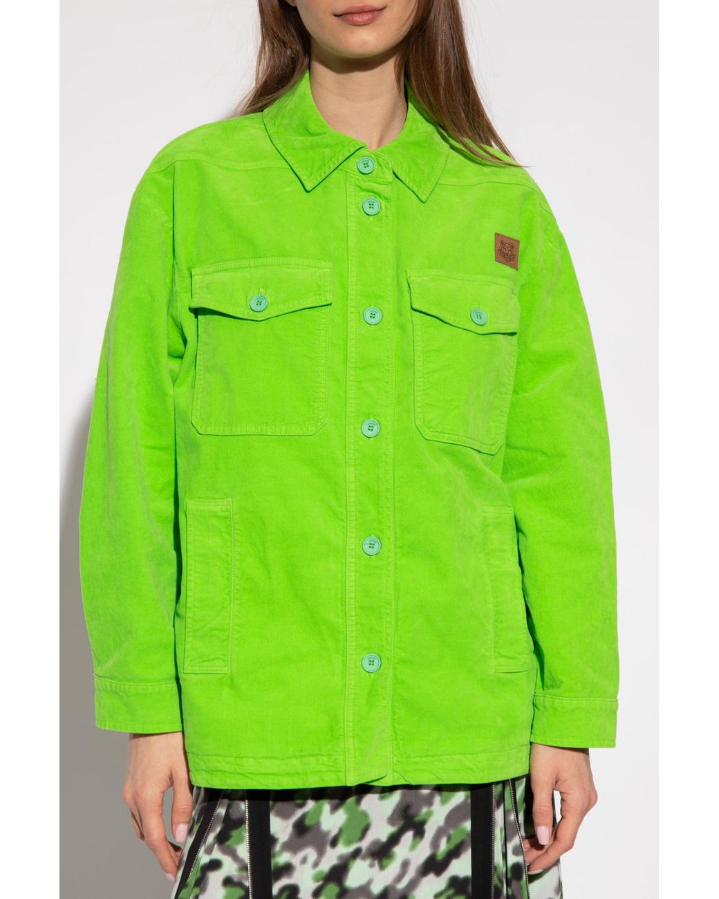 KENZO Oversize Jacket in Green Lyst