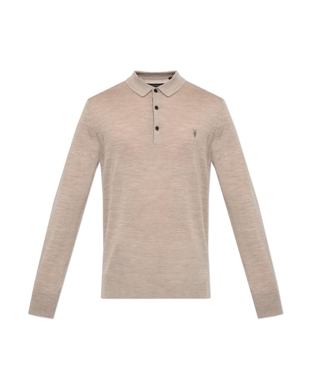AllSaints Natural Wool Polo 'Mode' for men