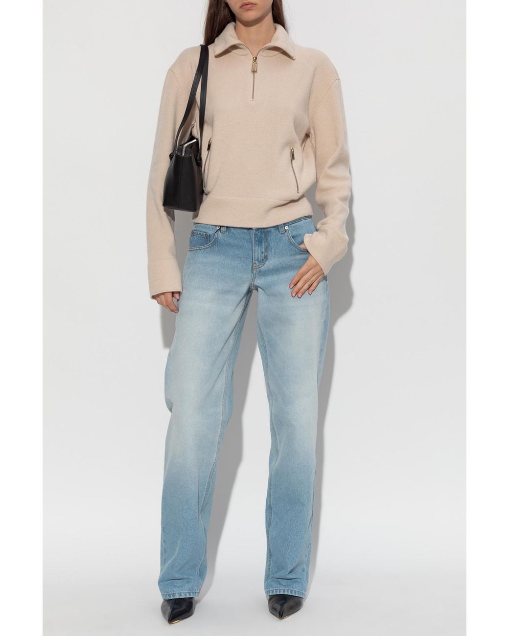 Victoria Beckham Natural Cashmere Sweater