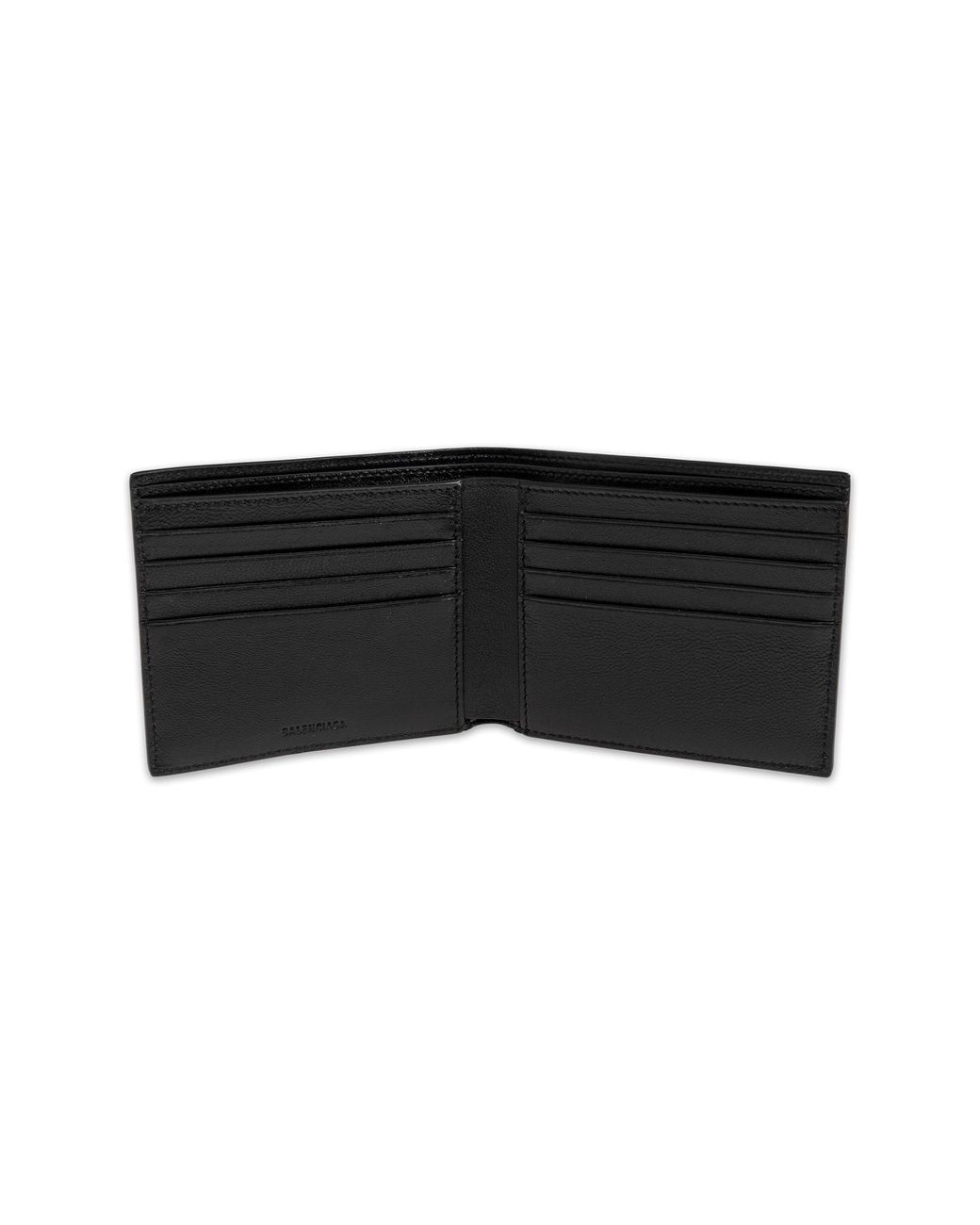 Balenciaga Black Leather Wallet With Logo for men