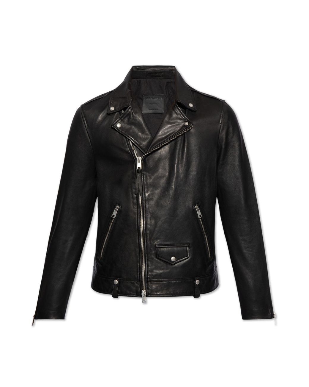 AllSaints Black 'Milo' Biker Jacket for men
