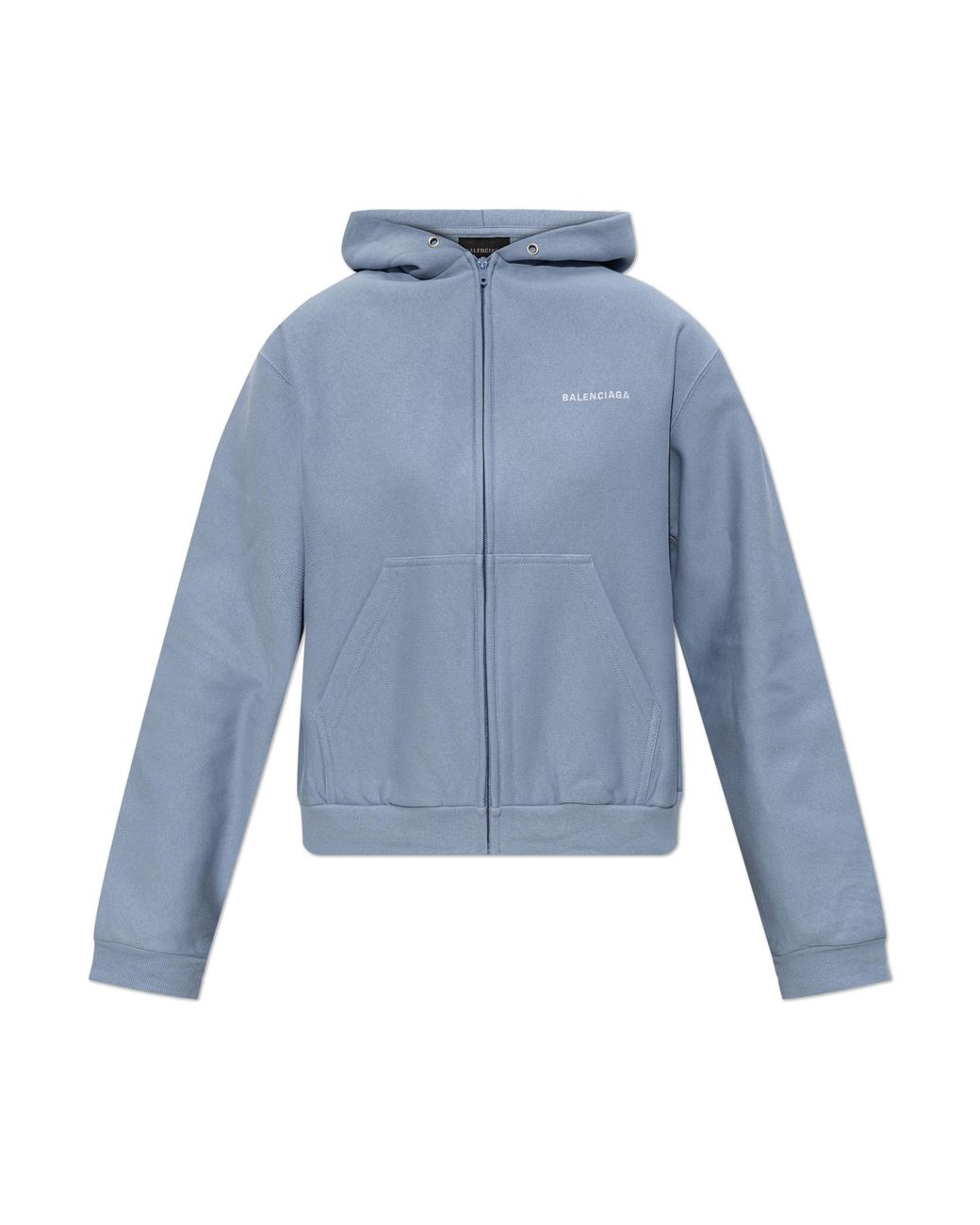 Balenciaga Blue Sweatshirt With Embroidered Logo