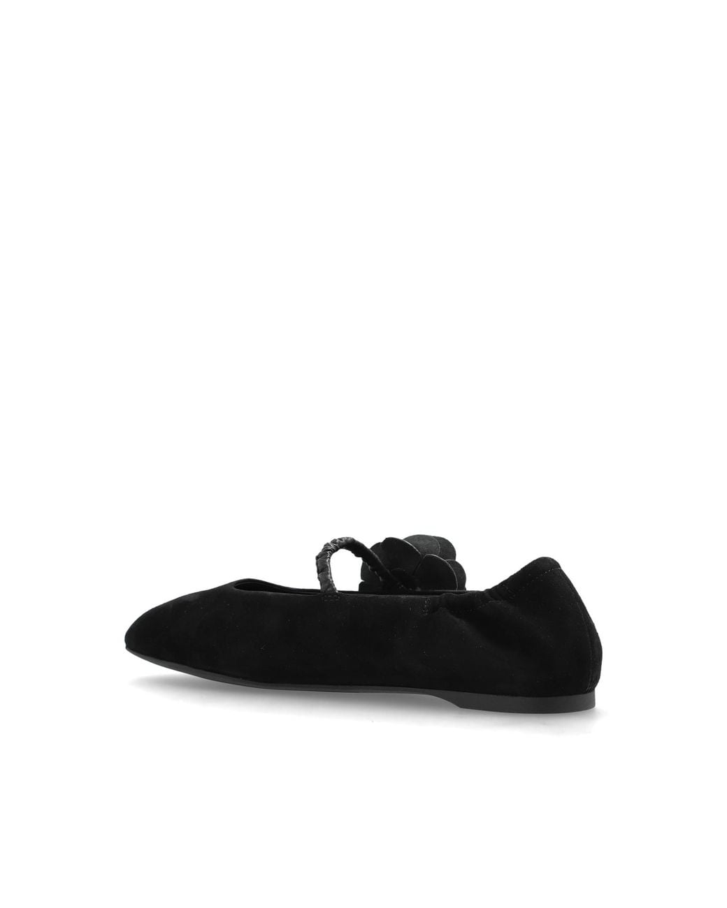 Kate Fielding Kate Spade Suede Ballerines With Appliqué in Black | Lyst