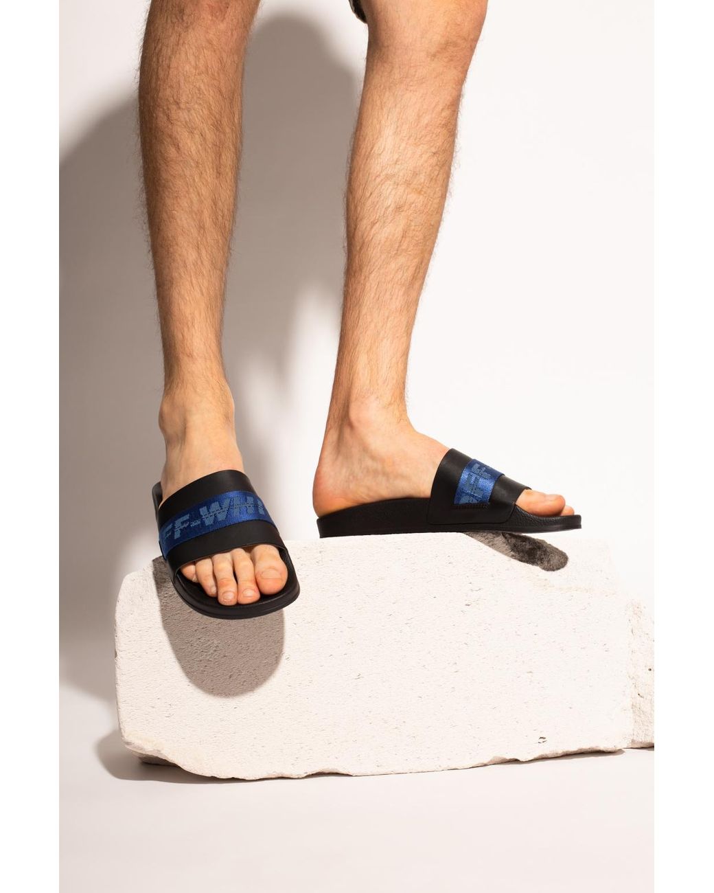 off white slide sandals