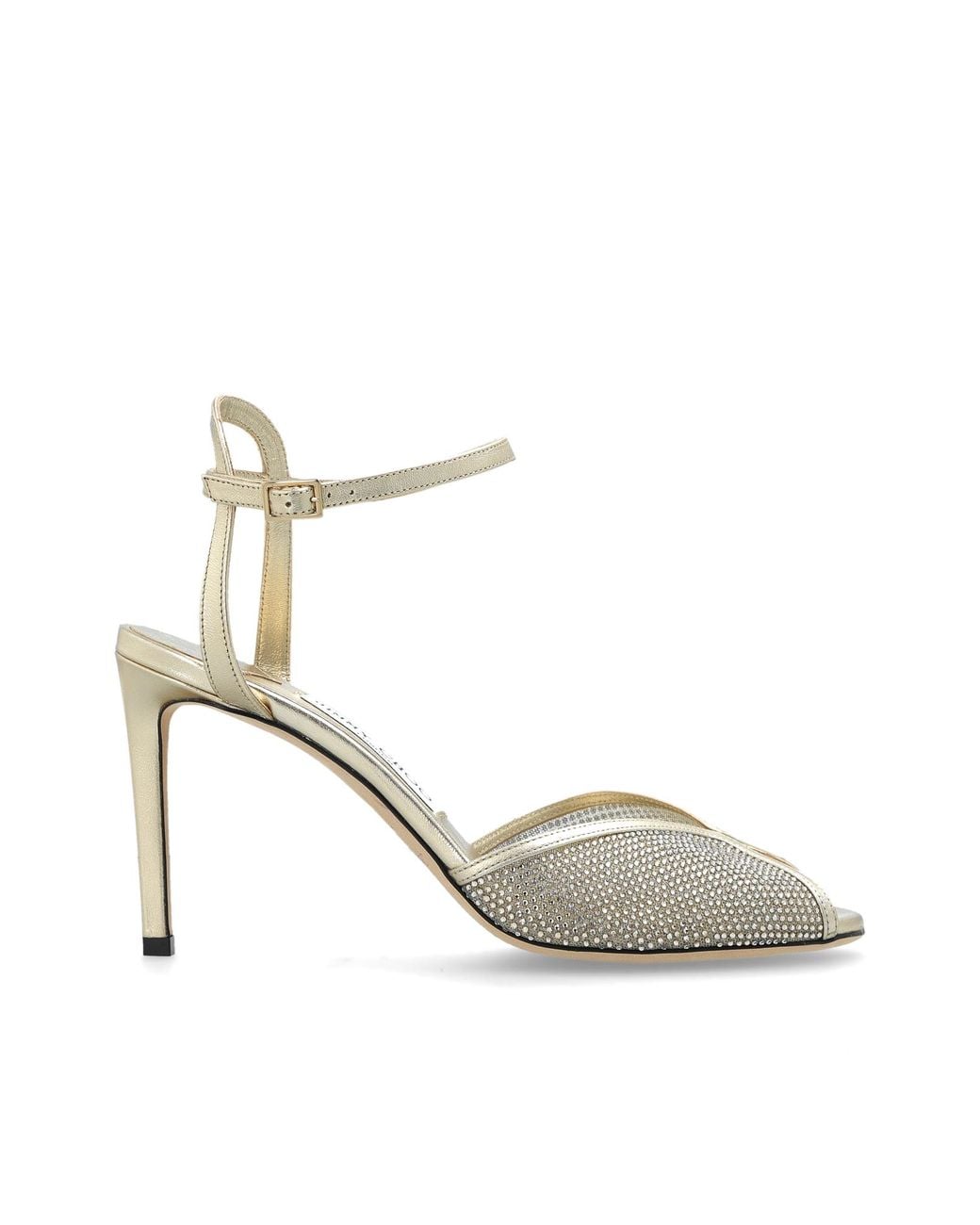 Jimmy Choo Metallic 'Sacora' Heeled Sandals