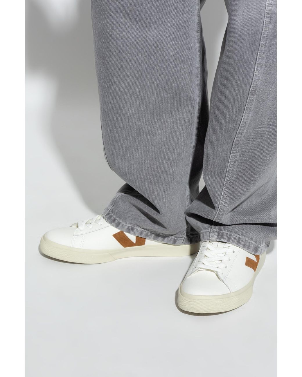 Veja White Sports Shoes "Campo Leather" for men