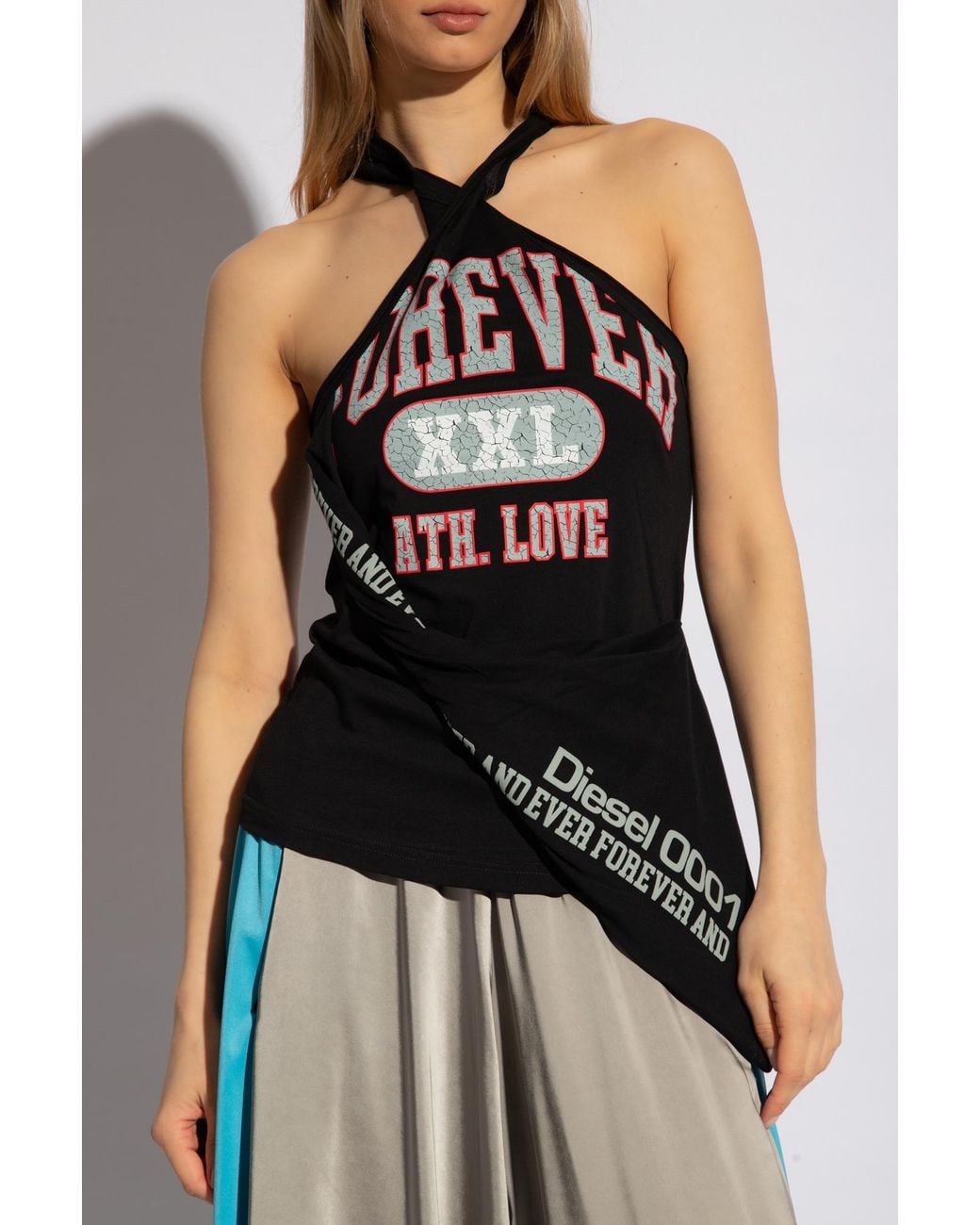Diesel T-zelie（現在非売品） クロスデザインタンクトップ DIESEL 'T-Zelie' Tank Top in Black | Lyst