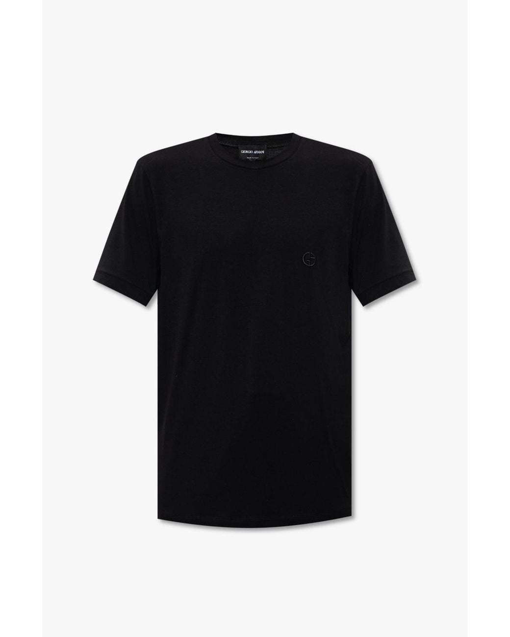 Giorgio Armani Black Logo T-Shirt for men