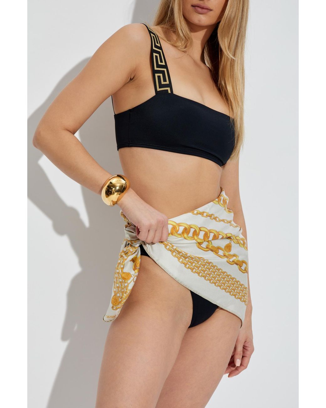 Versace Black Swimsuit Top