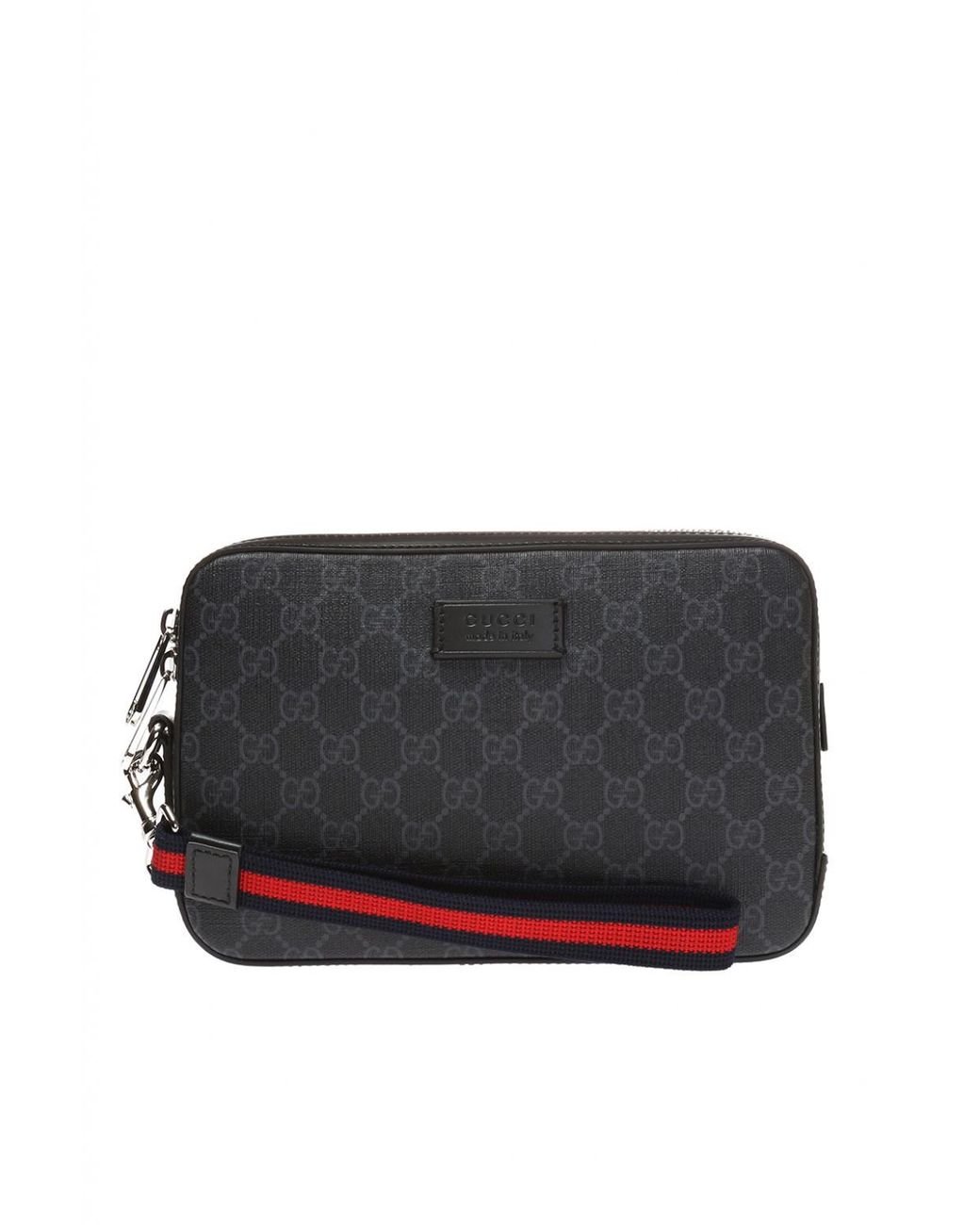 Gucci 'GG Supreme' Clutch in Black for Men