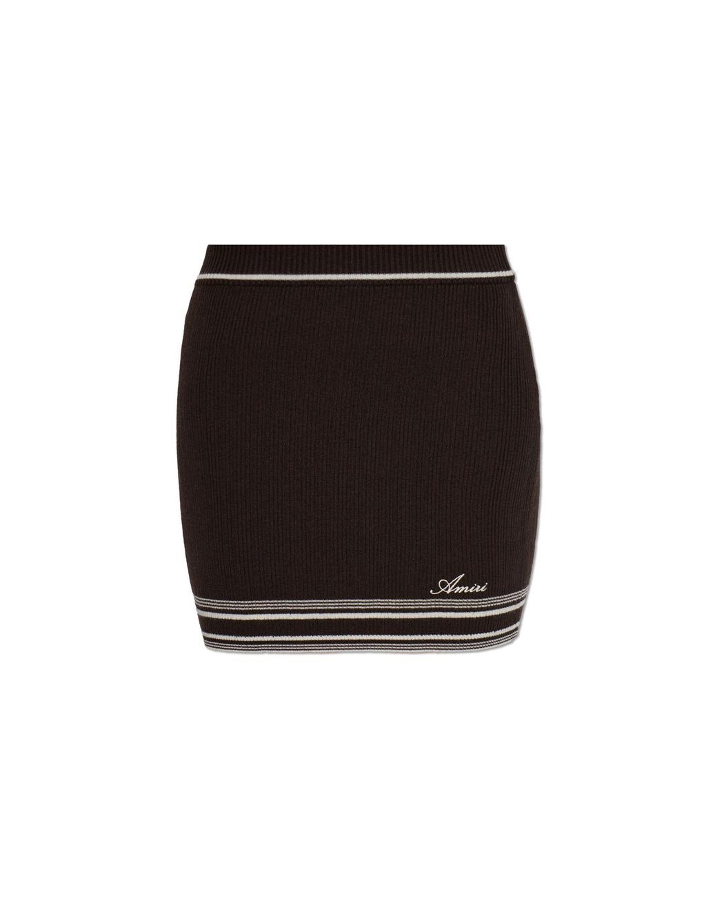 Amiri Black Wool Skirt