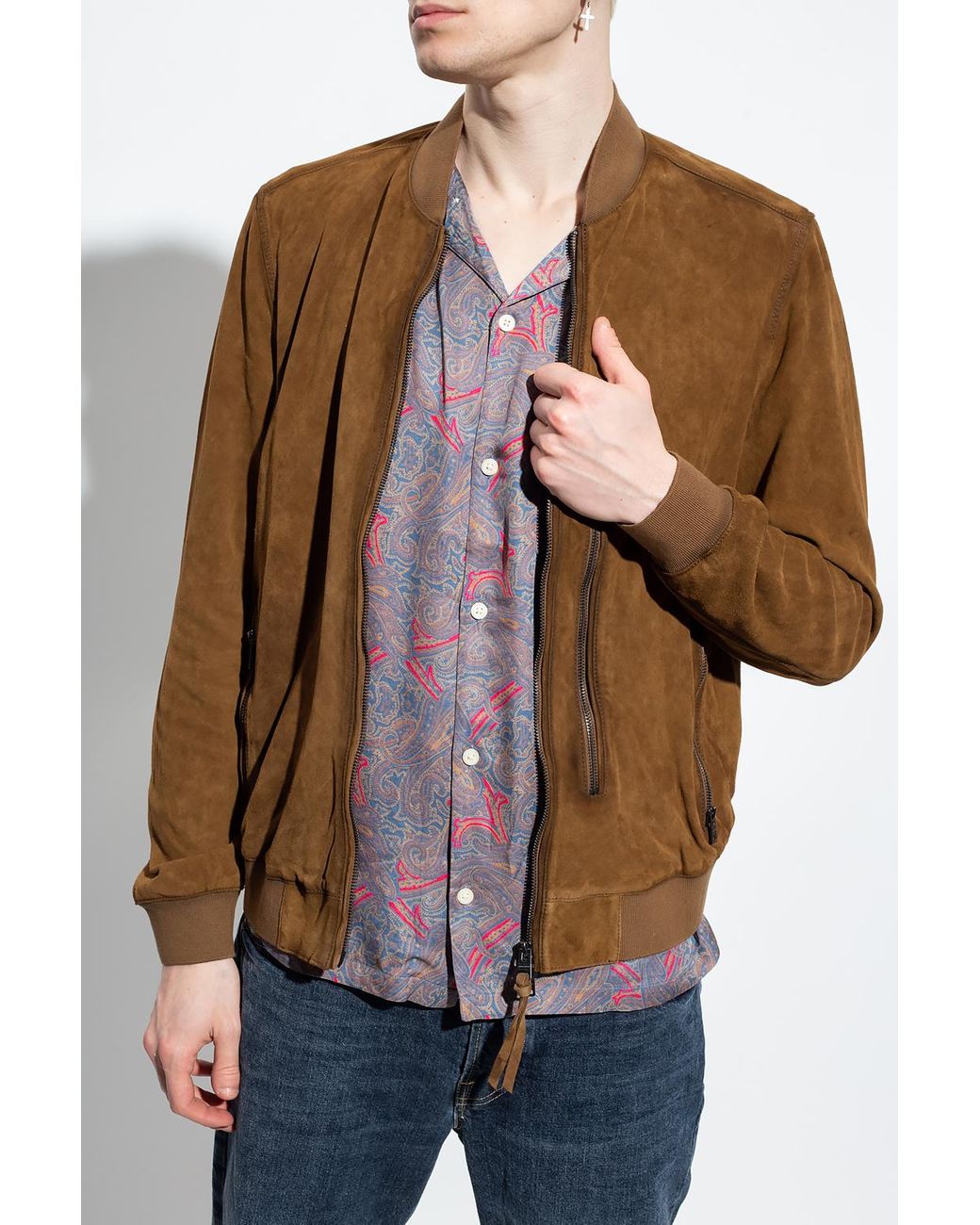 AllSaints Suede 'bergen' Jacket in Brown for Men | Lyst
