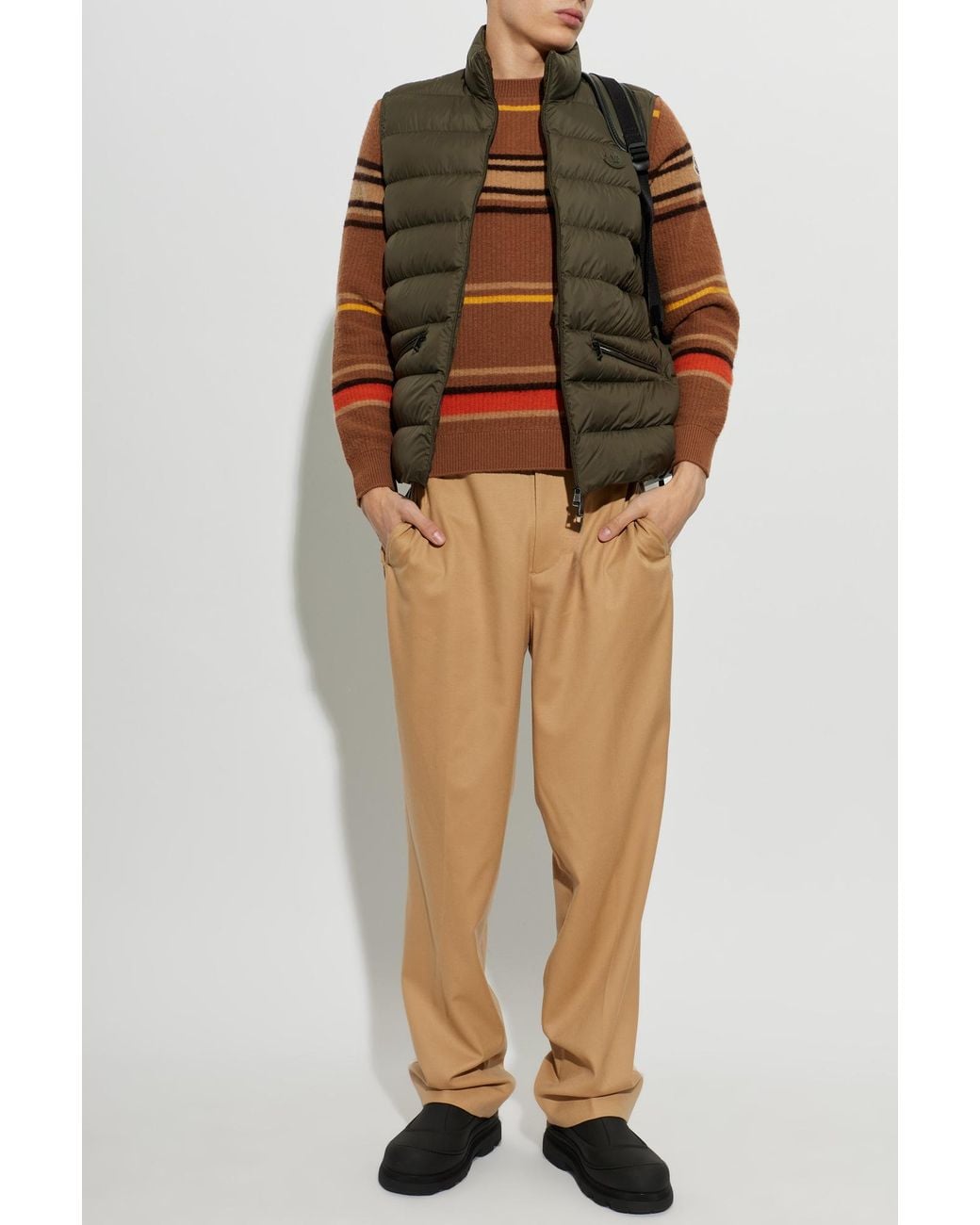 Moncler Green Quilted Vest 'Treompan' for men