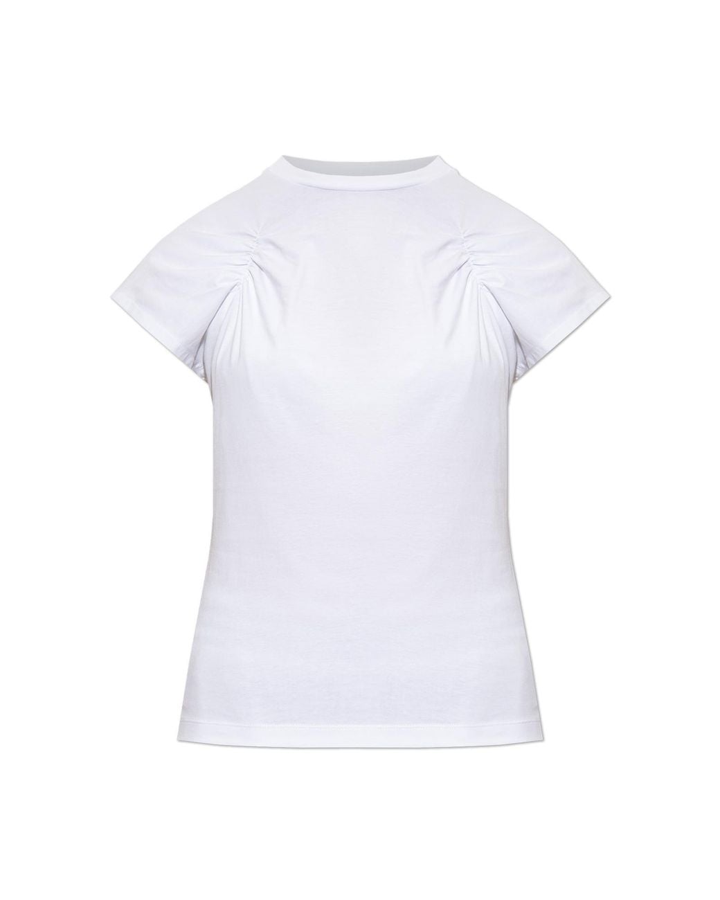 AVAVAV White T-Shirt With Ruching