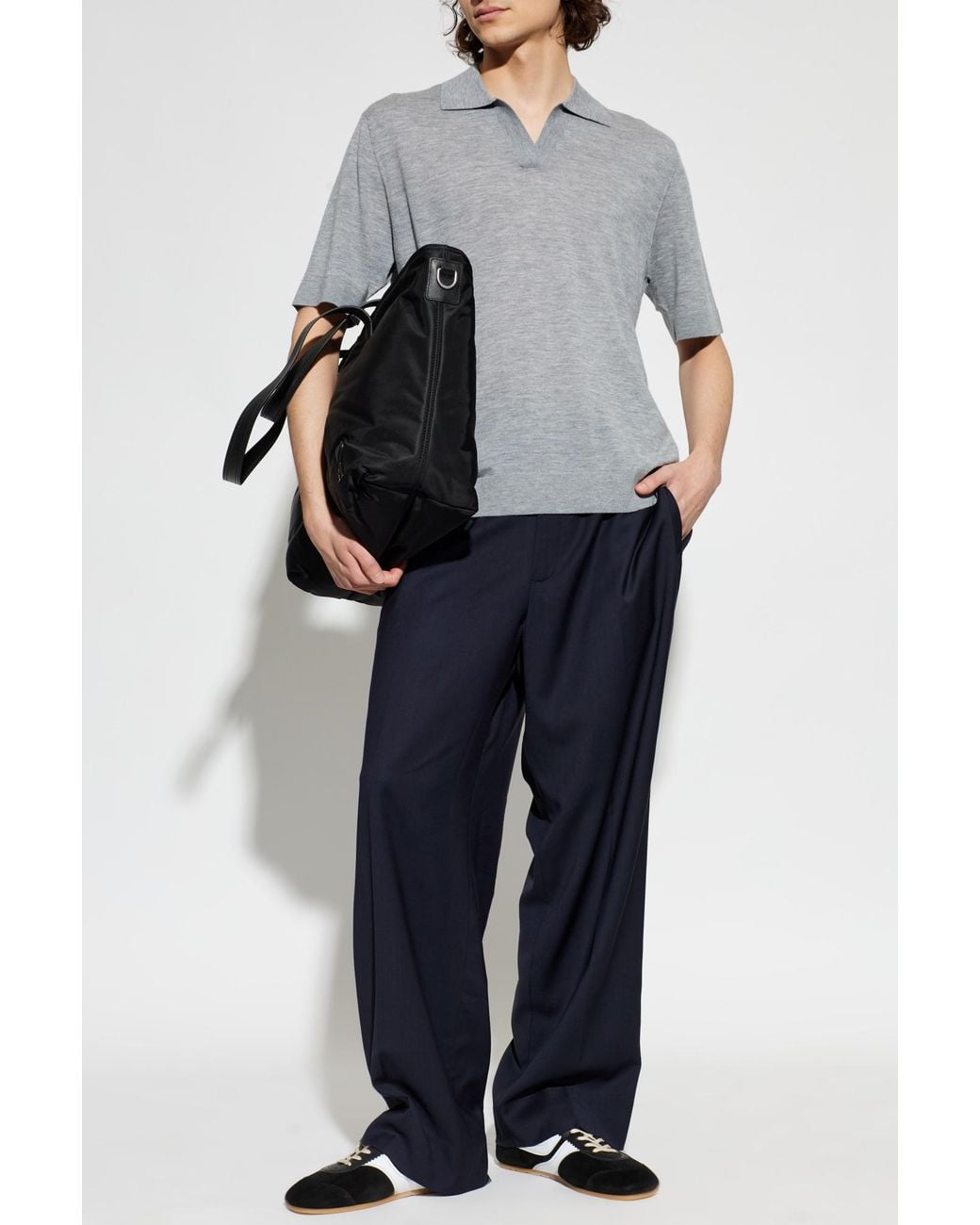 Lisa Yang Gray Polo "Peter" for men