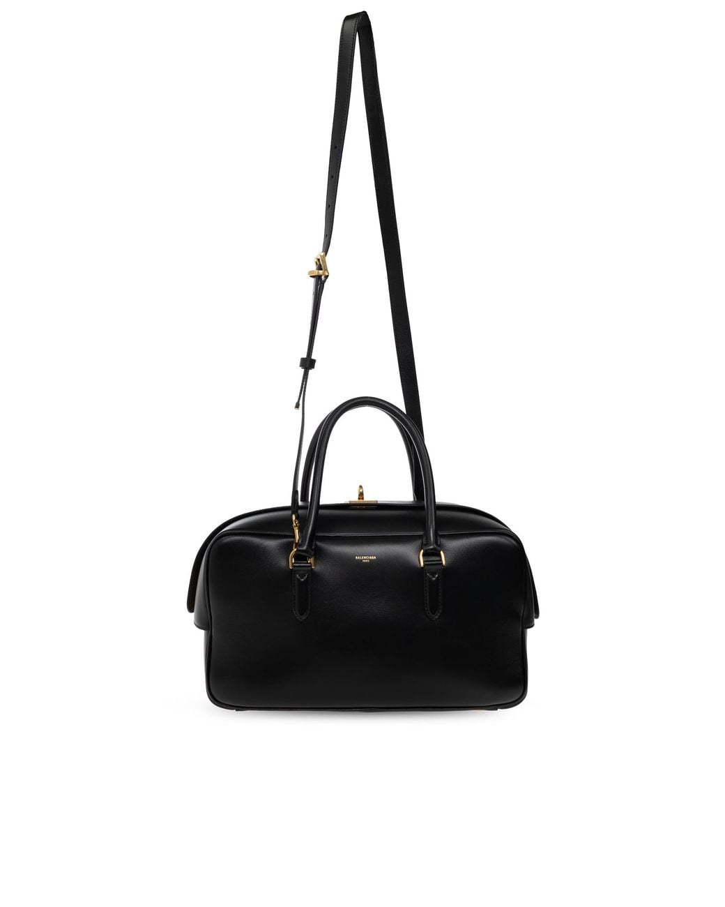 Balenciaga Black 'Le 7 Bowling Medium' Handbag
