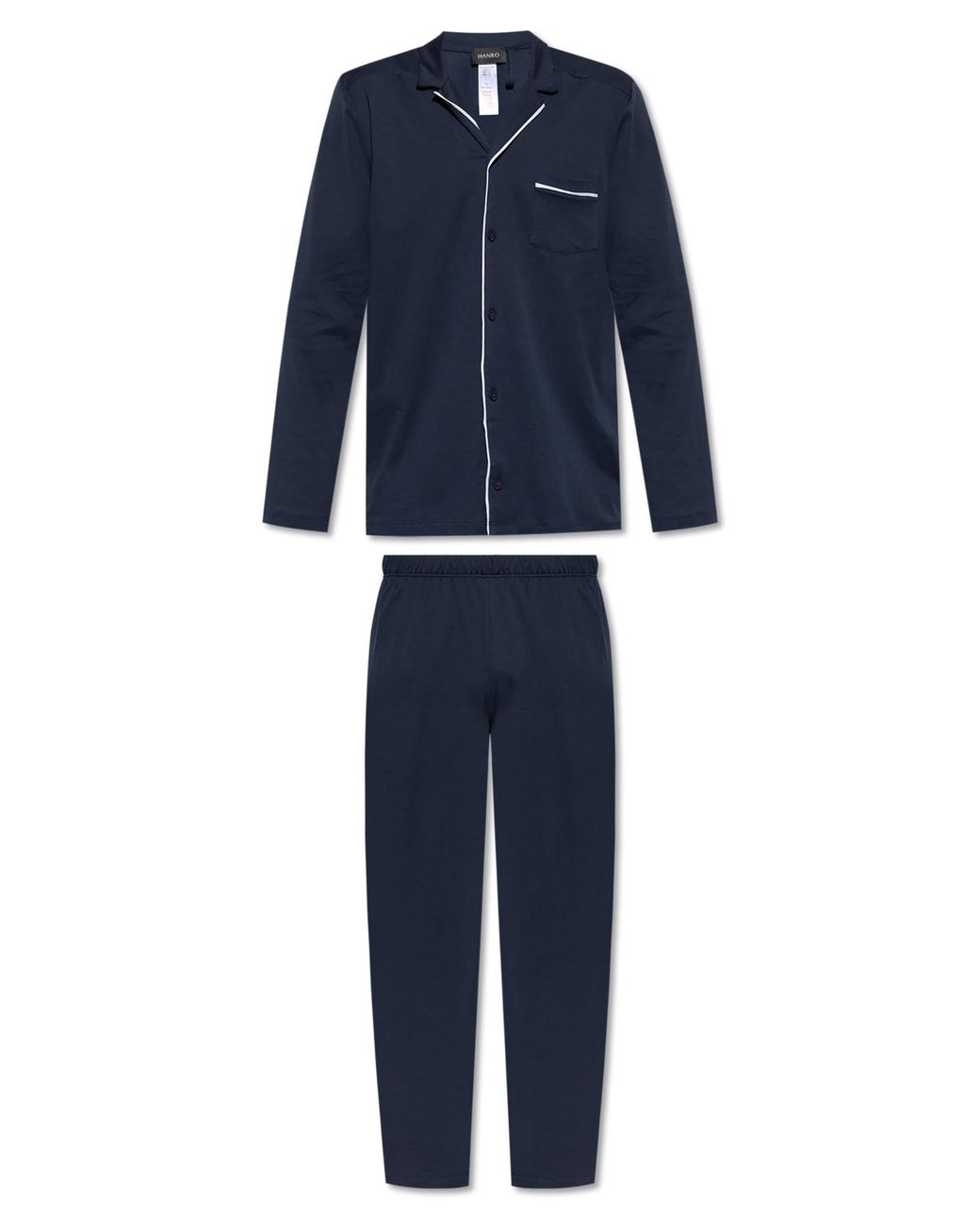 Hanro Blue Two-Piece Pajamas for men