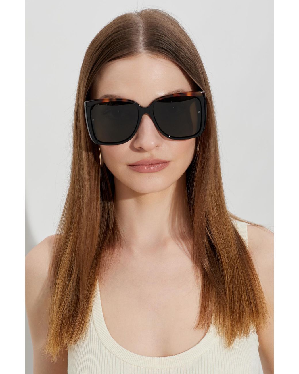 Linda Farrow Gray "Helena" Sunglasses