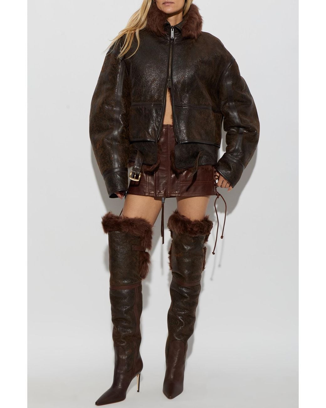 DSquared² Black Fur Jacket