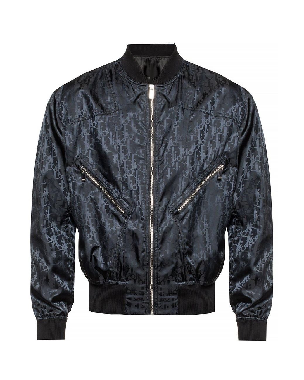 Dior Branded Bomber Jacket in Black for Men | Lyst