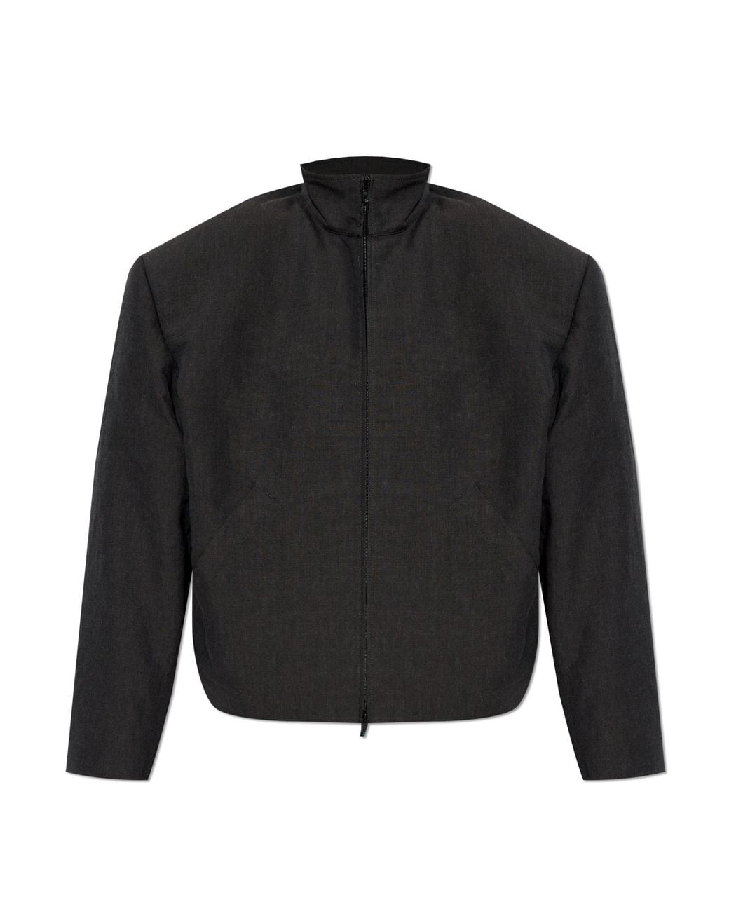 Balenciaga Black Jacket With Stand-Up Collar