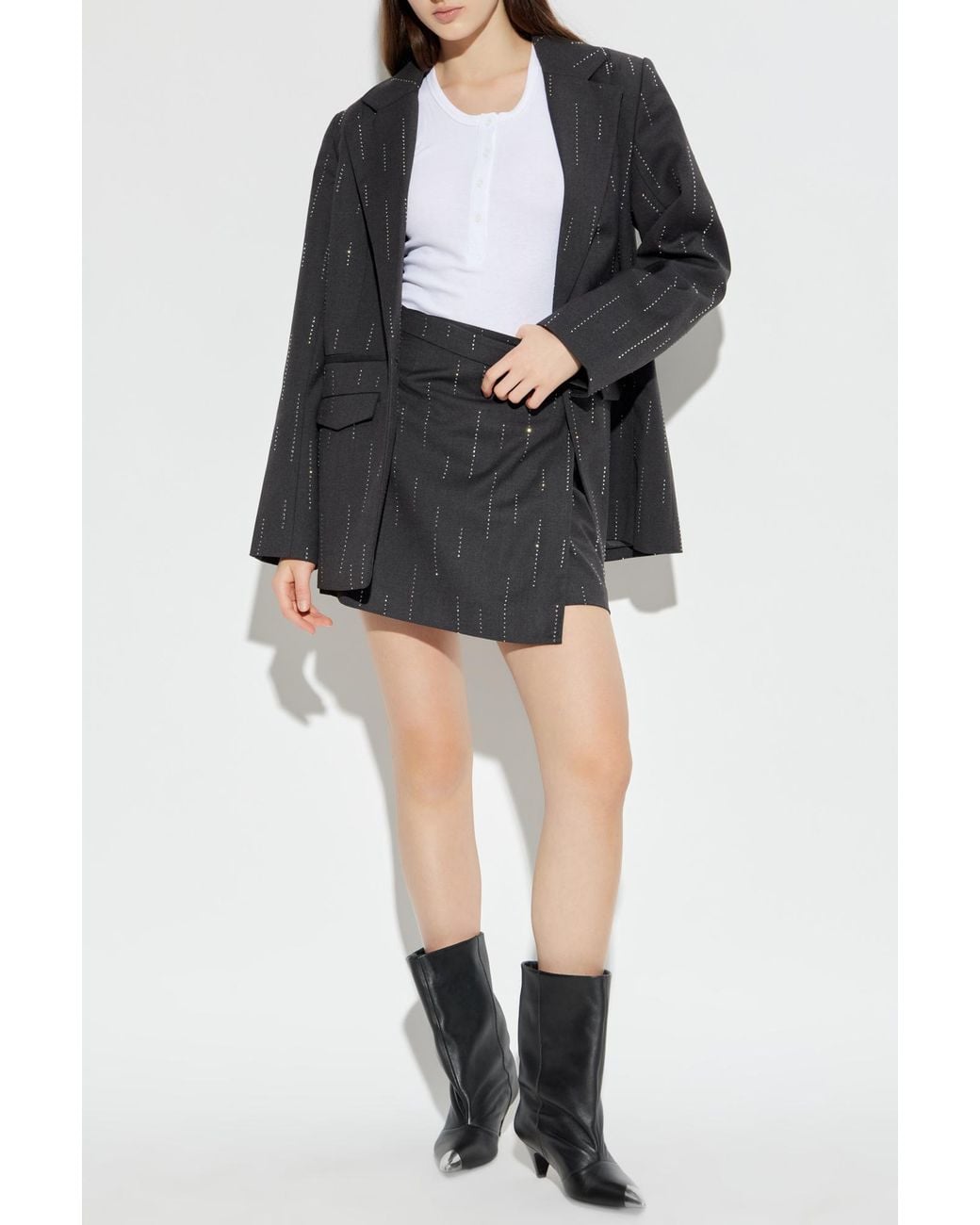 Munthe Black Ribbed Top 'Boma'