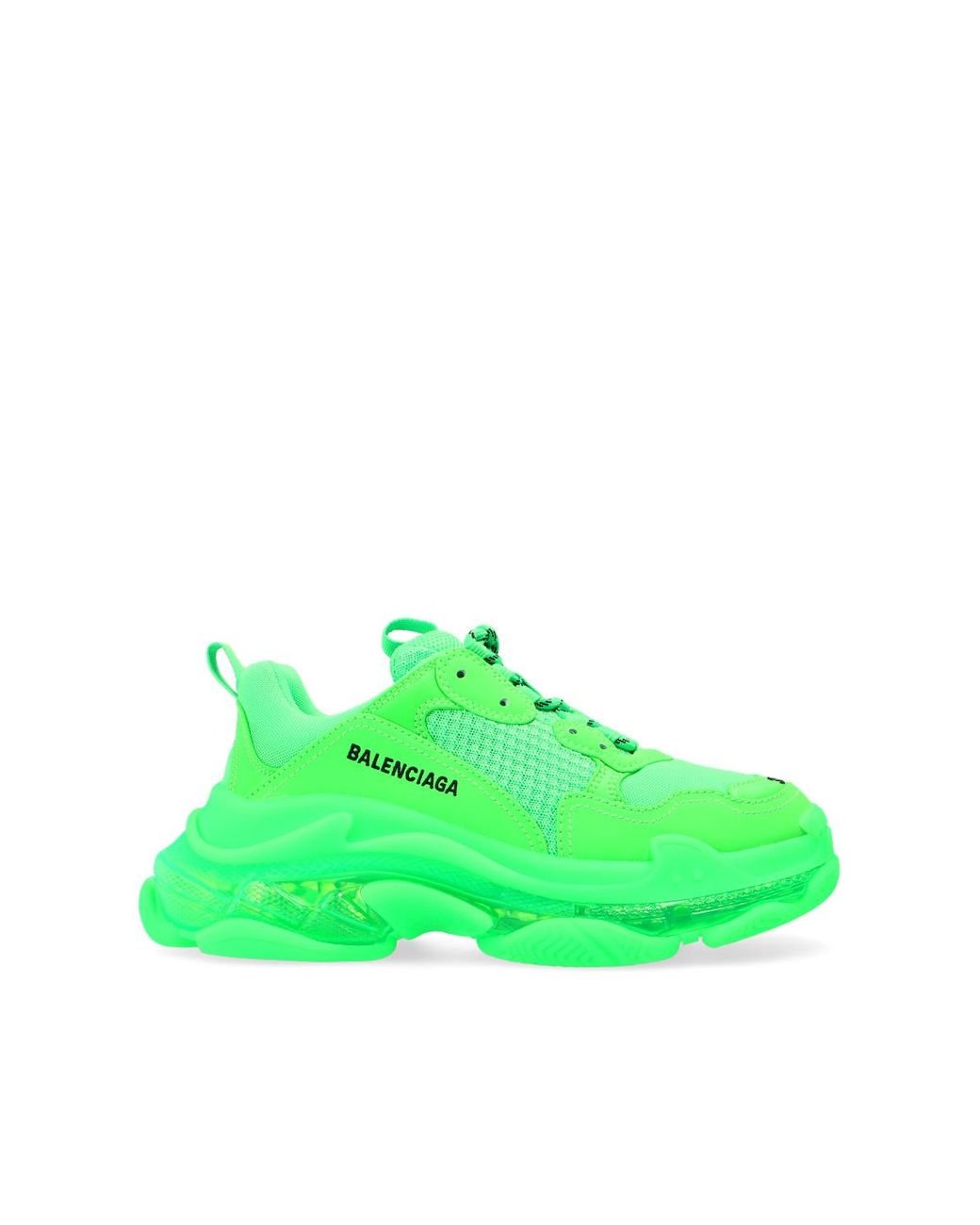 Balenciaga 'triple S' Sneakers Neon in Green - Lyst