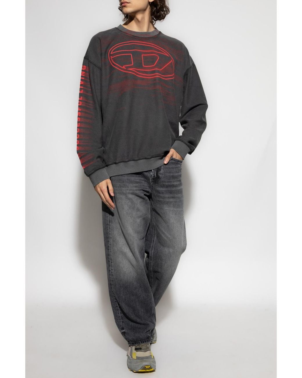 DIESEL Gray Jeans "2001 D-Macro" for men