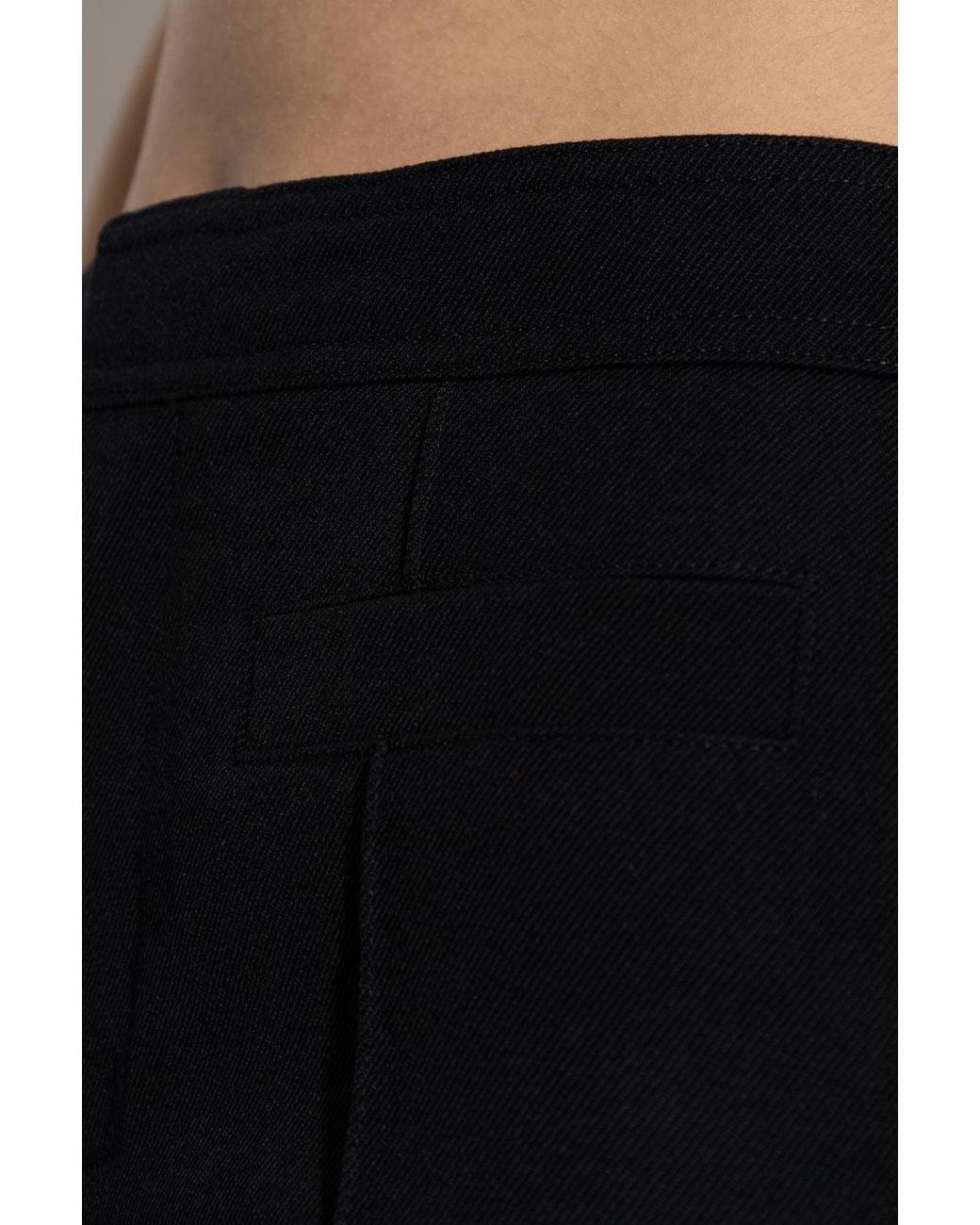 Chloé Black Wool Pleated Trousers