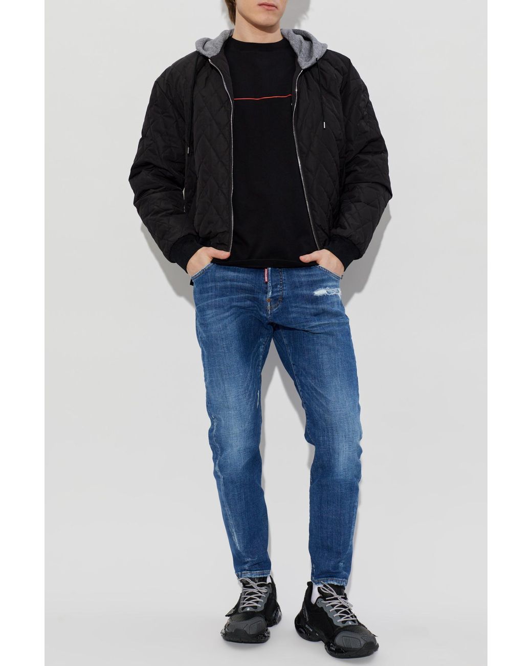 DSquared² Black 'Bomber' Jacket for men