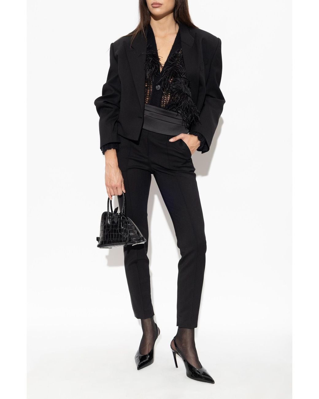 The Attico Black Wool Blazer