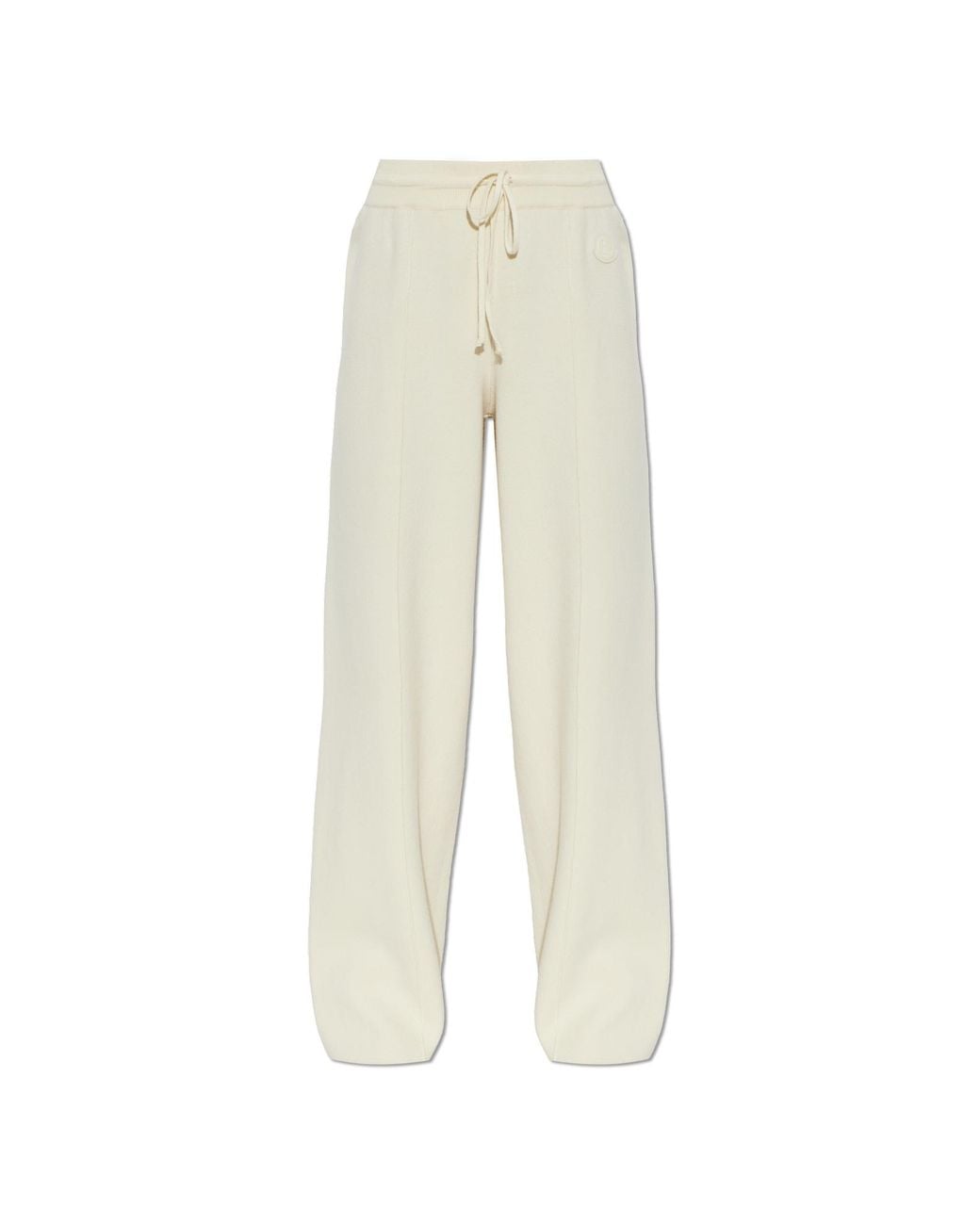 Moncler White Wide-Leg Pants