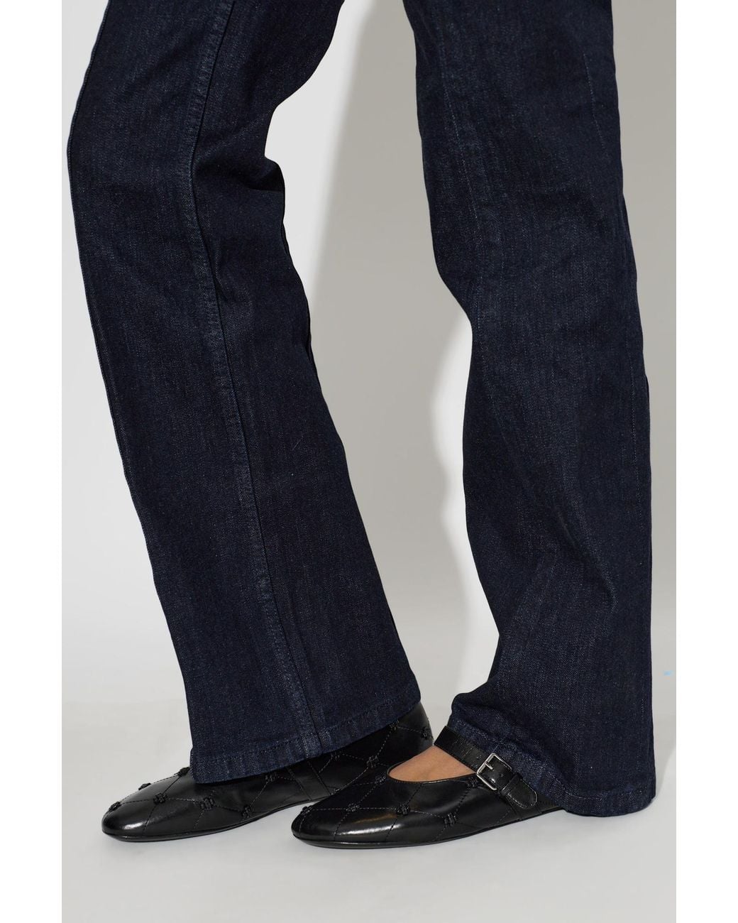 Tory Burch Black 'Bunny Knot' Ballet Flats