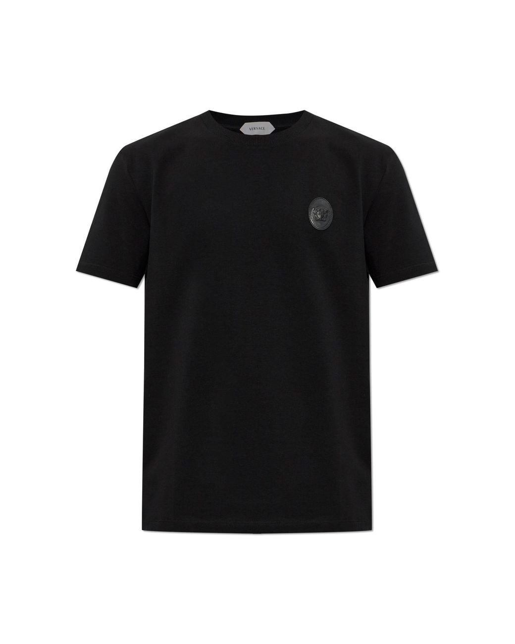 Versace Black T-Shirt With Medusa Head for men