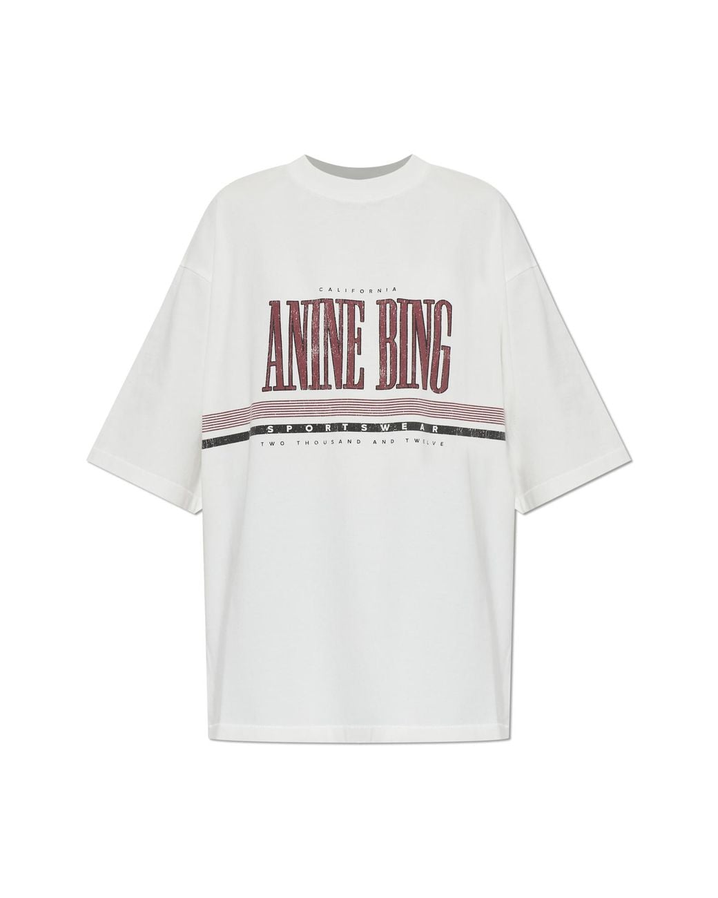 Anine Bing White T-Shirt 'Nell'