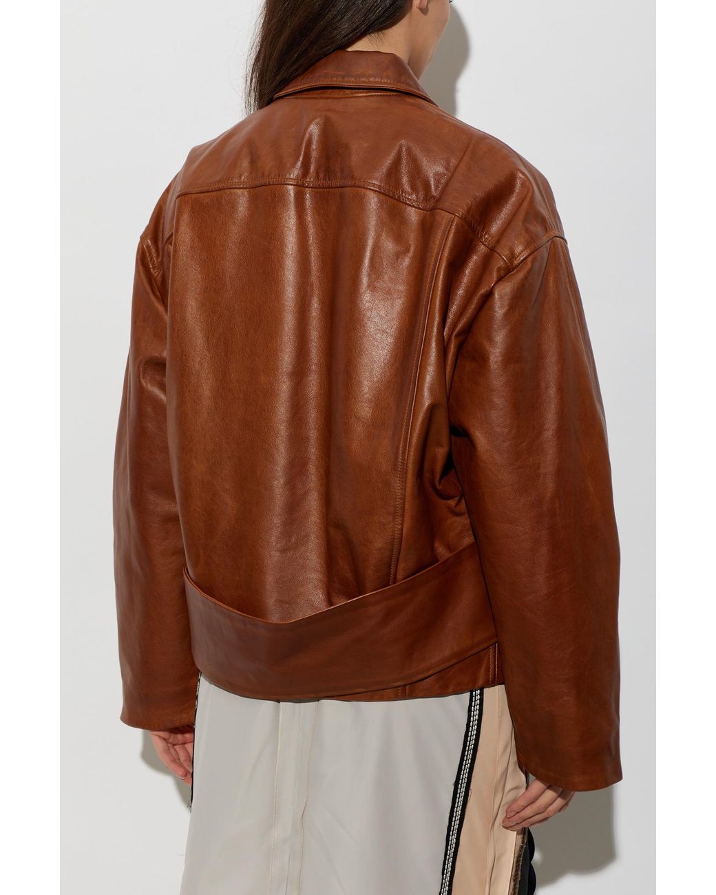 Marni Brown Leather Jacket