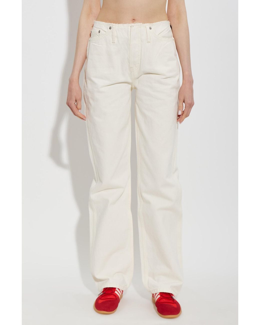 Re/done White 'Roxy Loose' Jeans