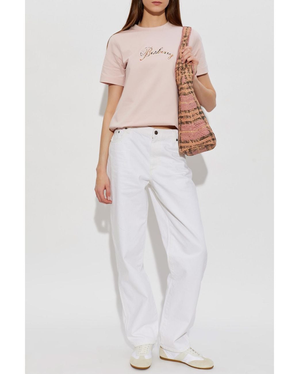 Burberry Pink T-Shirt With Logo