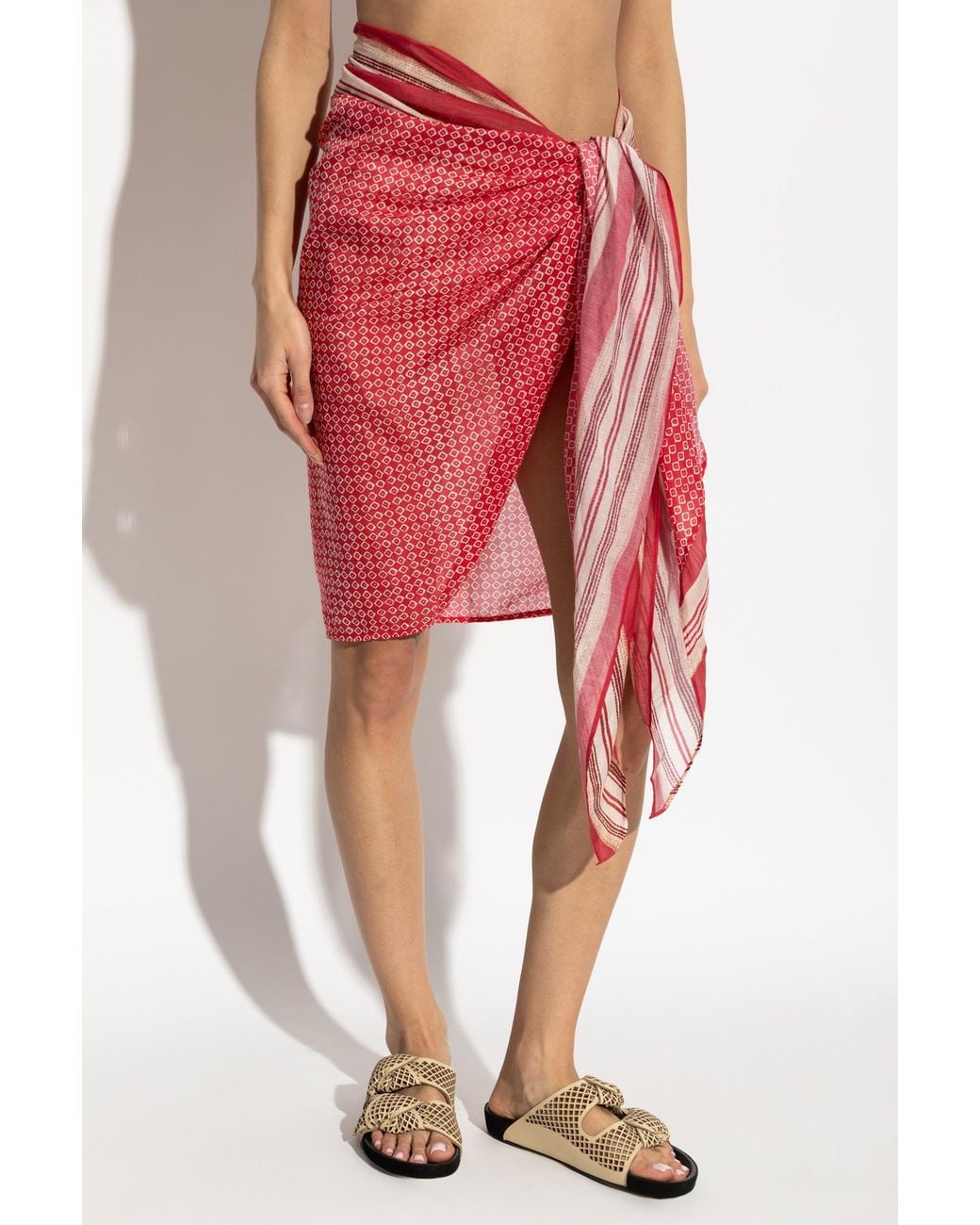 Isabel Marant Red Pareo "Lucilia"
