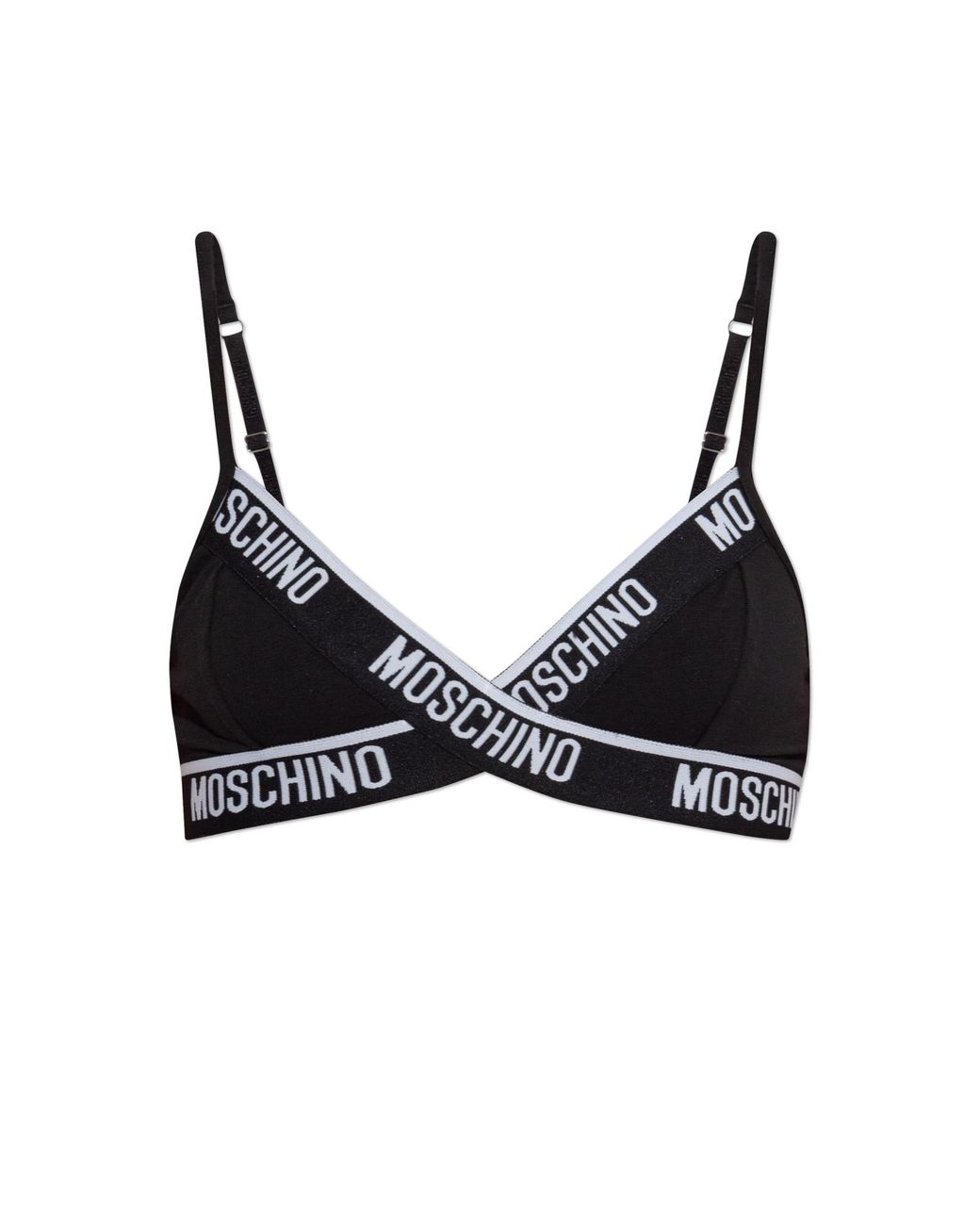 Moschino Black Cotton Bra