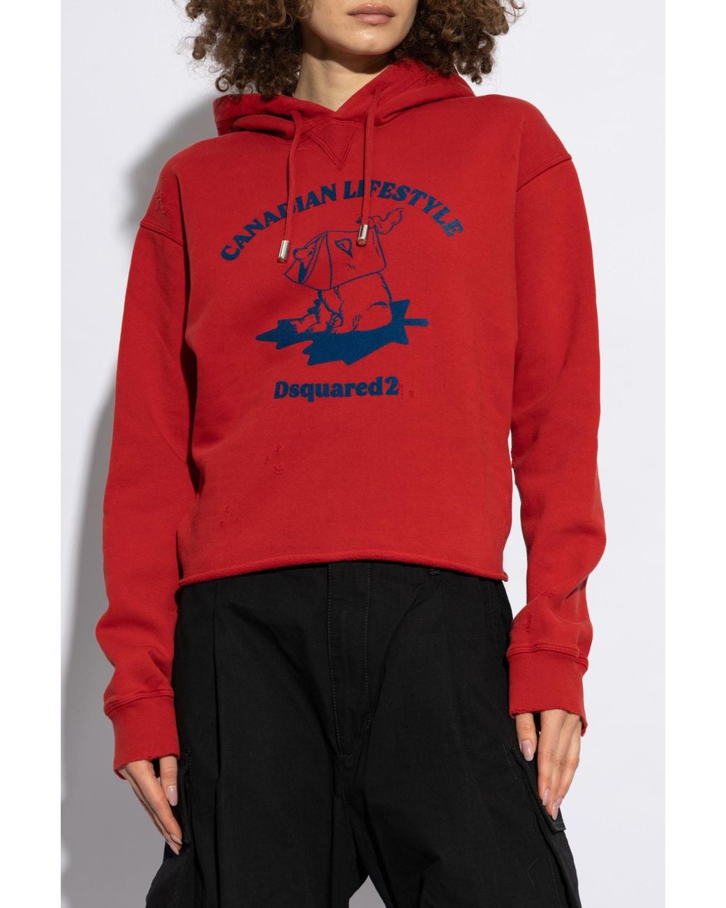DSquared² Red Sweatshirt With Logo