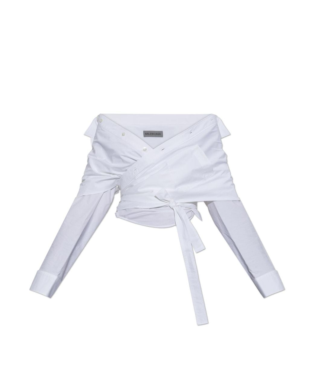 Balenciaga White Asymmetrical Cut Shirt