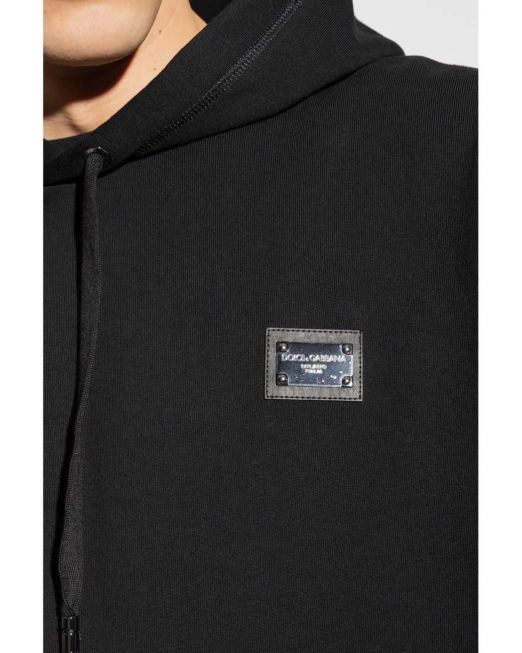 Dolce & Gabbana Blue Hooded Sweatshirt for men